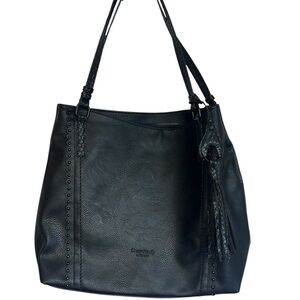 Darcy Marks London Chic Black Leather Shoulder Bag